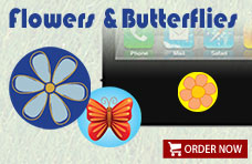 ThinDot Flowers and Butterflies